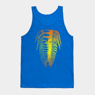 Trilobite Orange Yellow Color Splash Design Tank Top